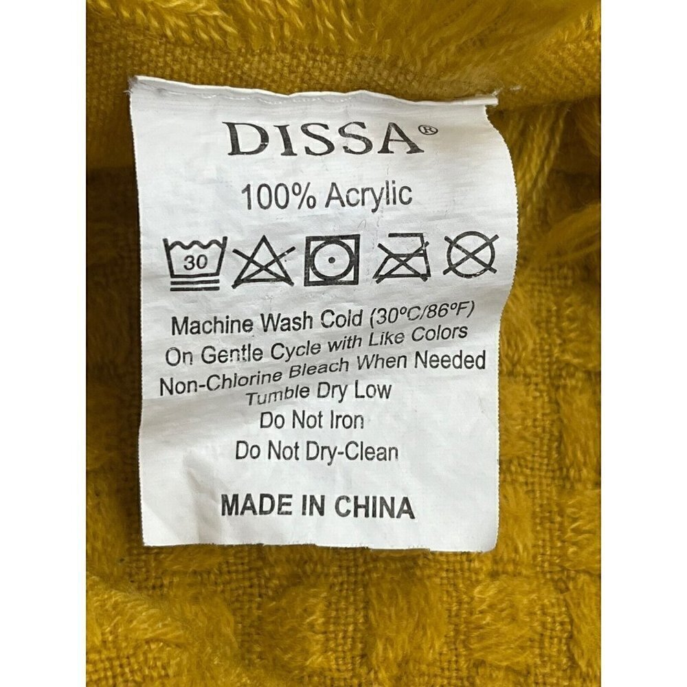 Dissa knitted Decorative Throw blanket Mustard - Picture 3 of 10